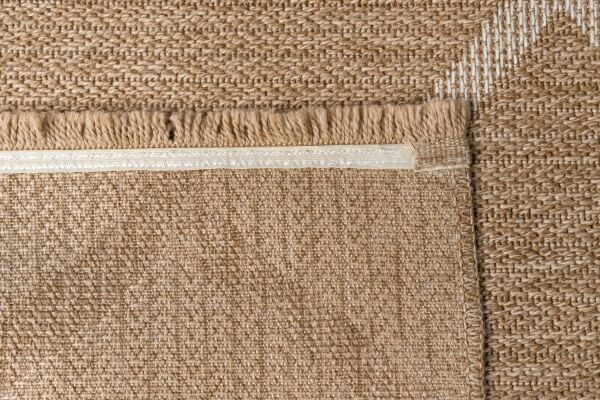 Craft Serisi Beyaz İskandinav Jüt Hasır Dokuma Halı S-5005