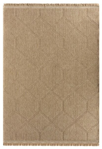 Craft Serisi Bej İskandinav Jüt Hasır Dokuma Halı S-5004