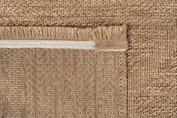 Craft Serisi Bej İskandinav Jüt Hasır Dokuma Halı S-5004