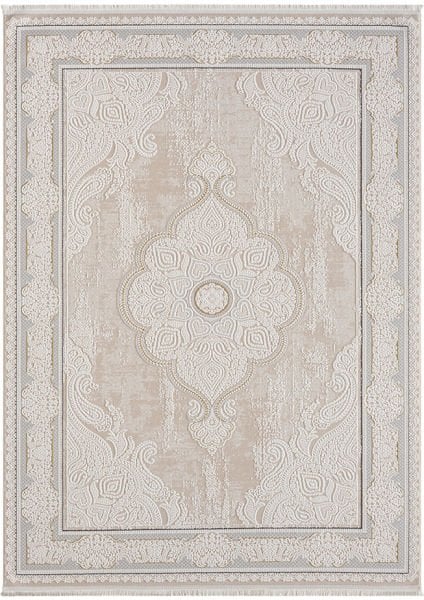 Ottowa Serisi Bej Gri Renk Tozumaz Antialerjik Makine Halısı OT002G