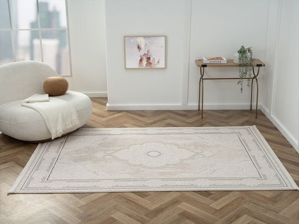 Ottowa Serisi Bej Gri Renk Tozumaz Antialerjik Makine Halısı OT002G