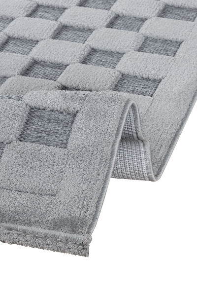 Orion Serisi Gri Renk Yumuşak Yüksek Kalite Makine Halısı AP-4213