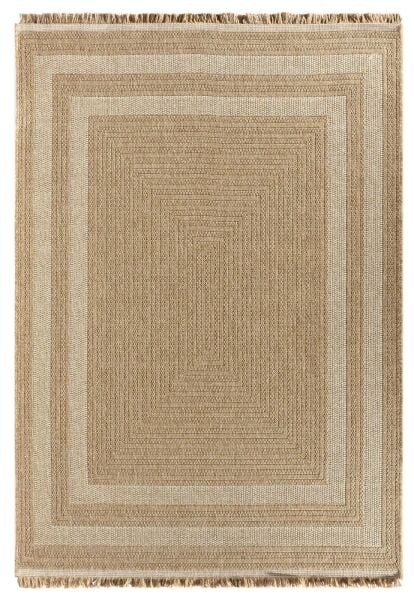 Craft Serisi Beyaz Jüt Hasır Dokuma Halı S-5002