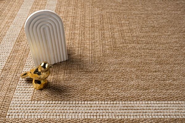 Craft Serisi Beyaz Jüt Hasır Dokuma Halı S-5002