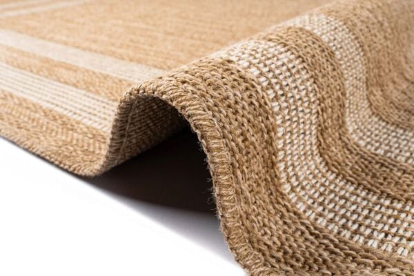 Craft Serisi Beyaz Jüt Hasır Dokuma Halı S-5002