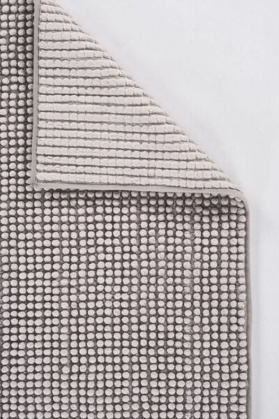 Node Serisi Gri Renk Kaymaz Yıkanabilir Yumuşak Halı AP-1544