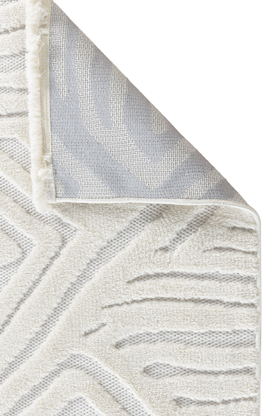 Orion Serisi Krem Renk Yumuşak Modern Makine Halısı AP-4221