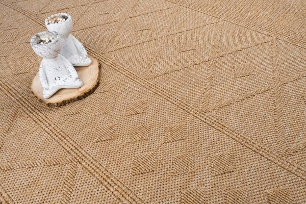 Craft Serisi Bej Renk Hasır Dokulu Dokuma Halı S-2333