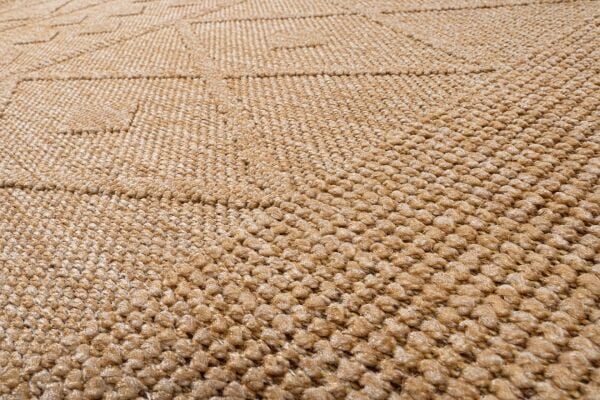 Craft Serisi Bej Renk Hasır Dokulu Dokuma Halı S-2333