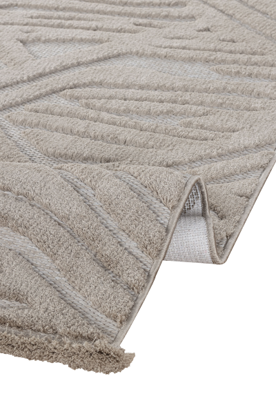 Orion Serisi Bej Renk Yumuşak Modern Makine Halısı AP-4222