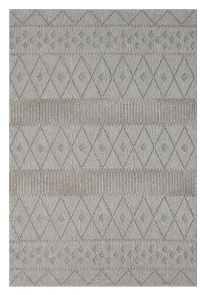 Craft Serisi Gri Renk Hasır Dokulu Dokuma Halı S-2335