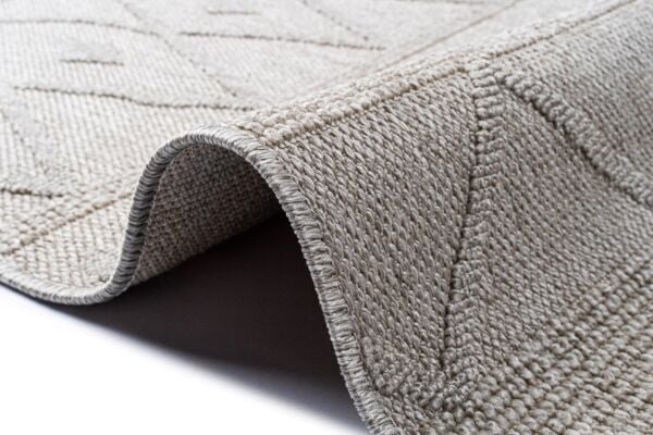 Craft Serisi Gri Renk Hasır Dokulu Dokuma Halı S-2335