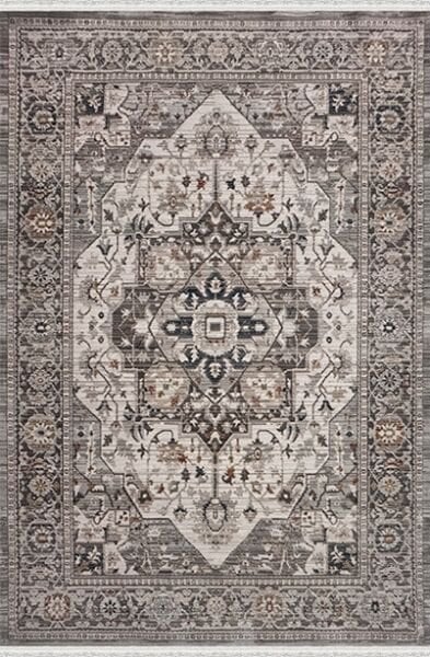 Vintage Serisi Bej Renk Dokuma Makine Halısı EM-401