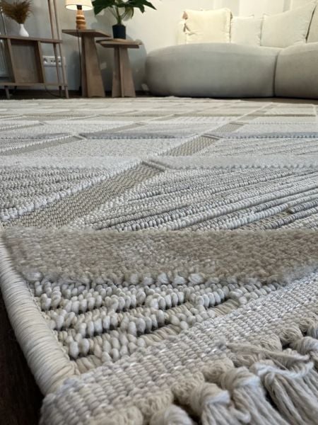 Alessa Serisi Bej İskandinav Modern Dokuma Halı T-PE01