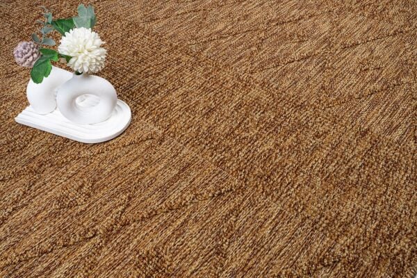 Craft Serisi Kahve Renk Hasır Dokulu Dokuma Halı S-2336