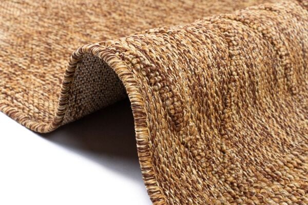 Craft Serisi Kahve Renk Hasır Dokulu Dokuma Halı S-2336
