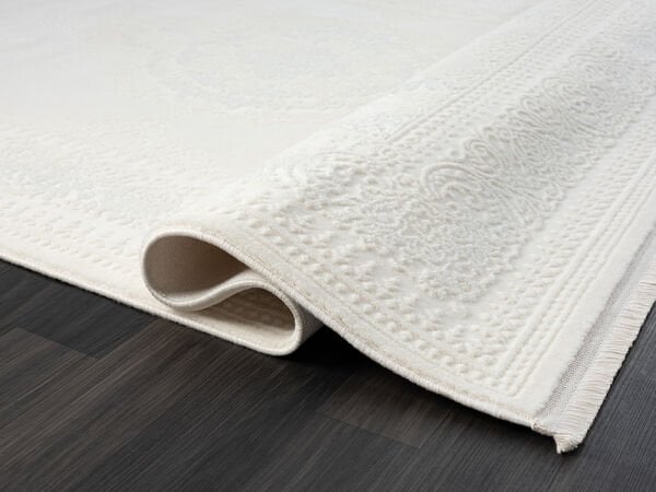 Scala Serisi Triko Akrilik Tozumaz Ekru Renk Makine Halısı SC001A