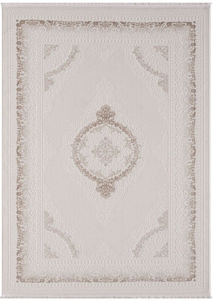 Scala Serisi Triko Akrilik Tozumaz Bej Renk Makine Halısı SC001B