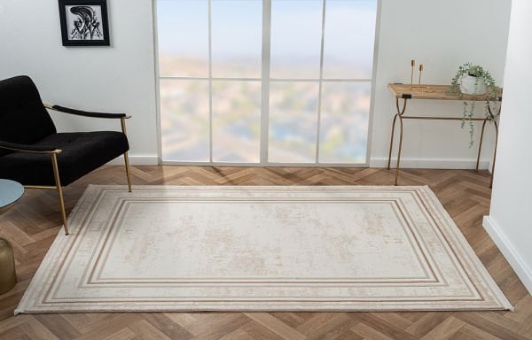 Scala Serisi Triko Akrilik Tozumaz Bej Renk Makine Halısı SC002B