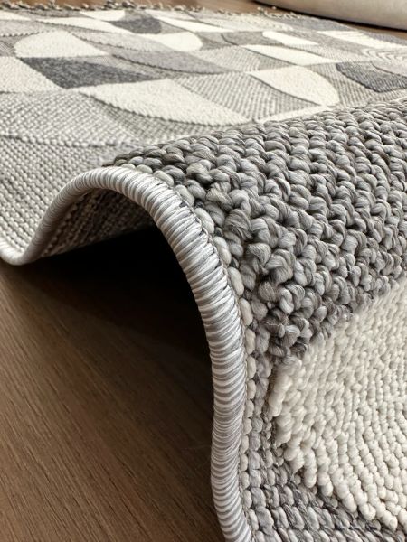 Pavia Serisi Gri Renk Kolay Temizlenen Hav Toz Vermez Halı T-19483