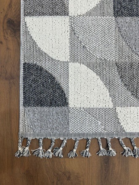 Pavia Serisi Gri Renk Kolay Temizlenen Hav Toz Vermez Halı T-19483