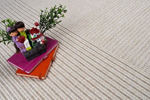 Craft Serisi Krem Renk Hasır Dokulu Dokuma Halı S-2340