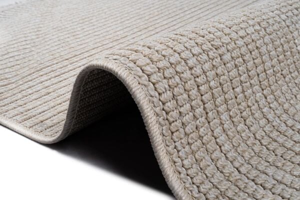 Craft Serisi Krem Renk Hasır Dokulu Dokuma Halı S-2340