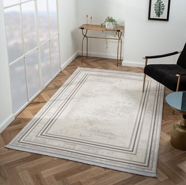 Scala Serisi Triko Akrilik Tozumaz Gri Renk Makine Halısı SC002G