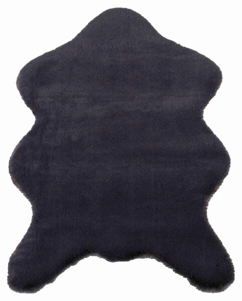 Tavşan Post Antrasit Renk Süet Taban Yıkanabilir Halı MS-30