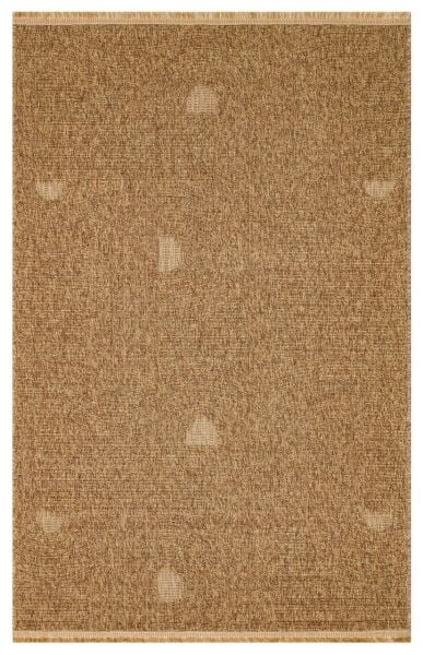 Craft Serisi Kahve Renk Hasır Dokulu Dokuma Halı S-2341