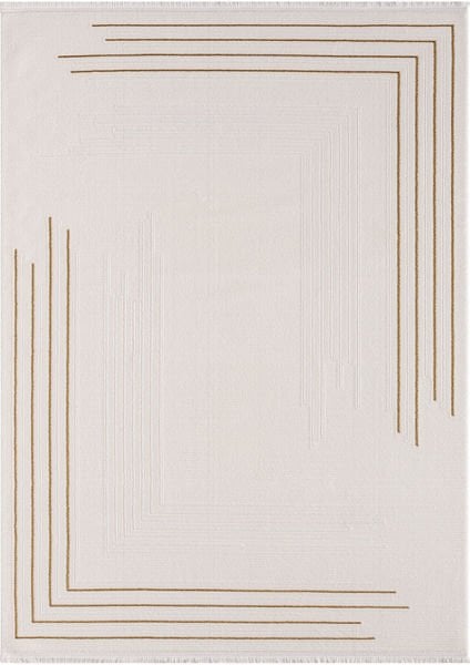 Scala Serisi Triko Akrilik Tozumaz Gold Renk Makine Halısı SC003A