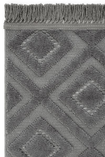 Mabel Serisi Antrasit Kaymaz Tabanlı Antibakteriyel Makine Halısı L-5449