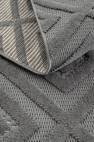 Mabel Serisi Antrasit Kaymaz Tabanlı Antibakteriyel Makine Halısı L-5449