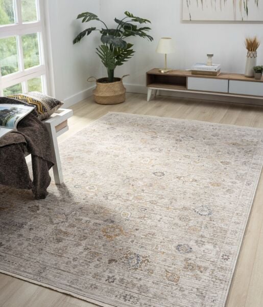 Vintage Serisi Eskitme Desen Dokuma Halı S-P10203