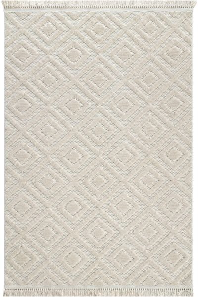 Mabel Serisi Bej Kaymaz Tabanlı Antibakteriyel Makine Halısı L-5450