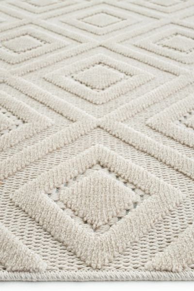 Mabel Serisi Bej Kaymaz Tabanlı Antibakteriyel Makine Halısı L-5450