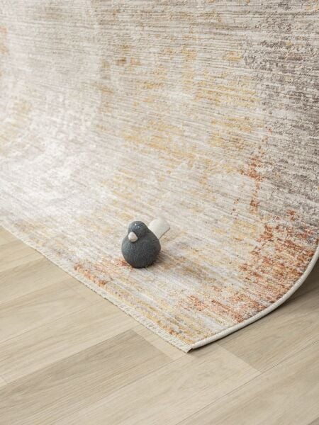 Vintage Serisi Kiremit Renk Eskitme Desen Dokuma Halı S-P10206T