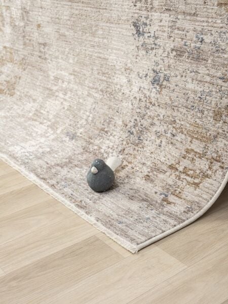 Vintage Serisi Mavi Renk Eskitme Desen Dokuma Halı S-P10206M