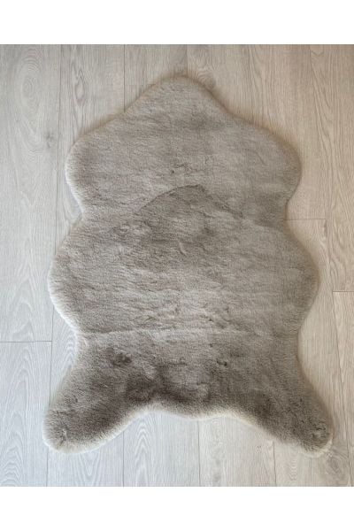 Tavşan Post Vizon Renk Süet Taban Yıkanabilir Halı MS-36