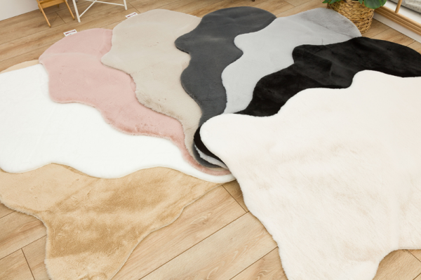 Tavşan Post Vizon Renk Süet Taban Yıkanabilir Halı MS-36