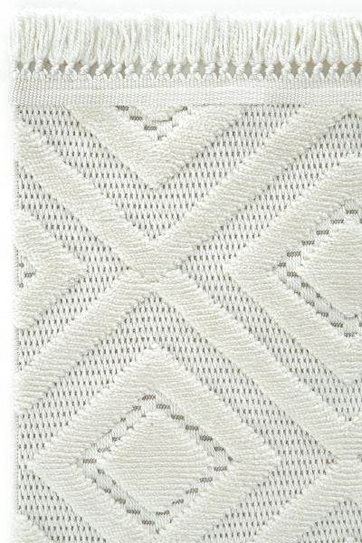 Mabel Serisi Krem Kaymaz Tabanlı Antibakteriyel Makine Halısı L-5452