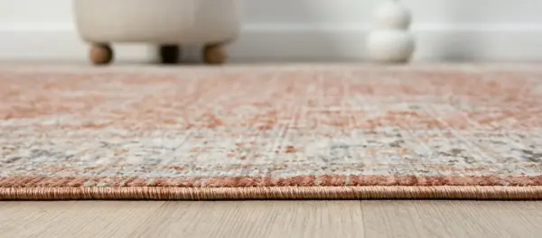 Vintage Serisi Kiremit Renk Eskitme Desen Dokuma Halı S-P10207K