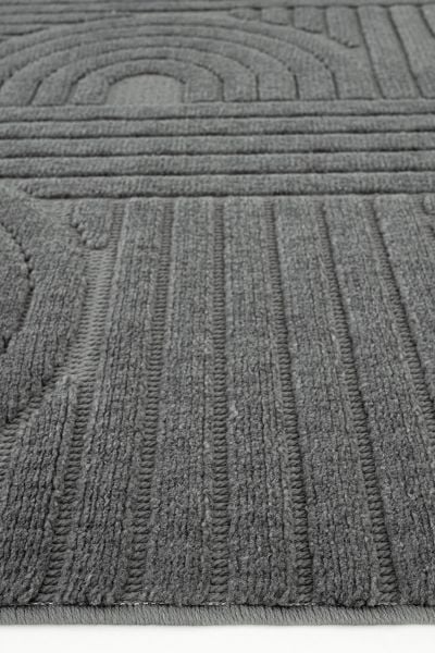 Mabel Serisi Antrasit Kaymaz Tabanlı Antibakteriyel Makine Halısı L-5453