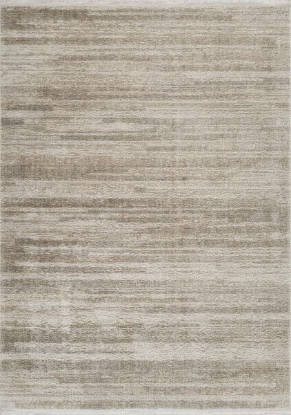 Peru Serisi Bej Renk Yumuşak Dokulu Makine Halısı AP-8431