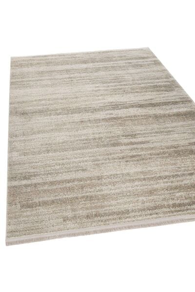 Peru Serisi Bej Renk Yumuşak Dokulu Makine Halısı AP-8431