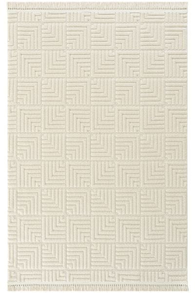 Mabel Serisi Bej Kaymaz Tabanlı Yumuşak Makine Halısı L-5441