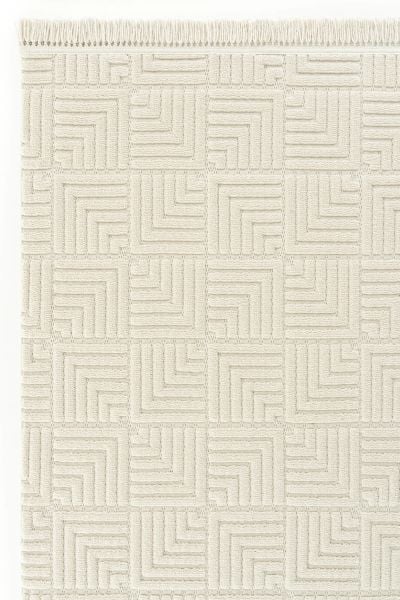 Mabel Serisi Bej Kaymaz Tabanlı Yumuşak Makine Halısı L-5441