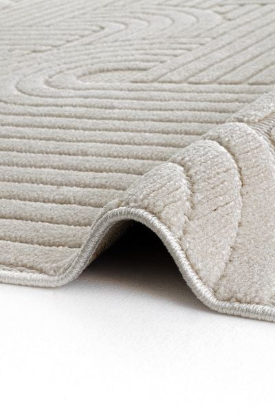 Mabel Serisi Bej Kaymaz Tabanlı Antibakteriyel Makine Halısı L-5454