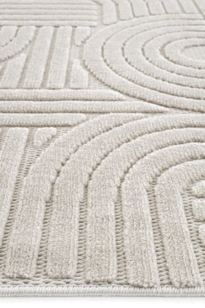 Mabel Serisi Bej Kaymaz Tabanlı Antibakteriyel Makine Halısı L-5454