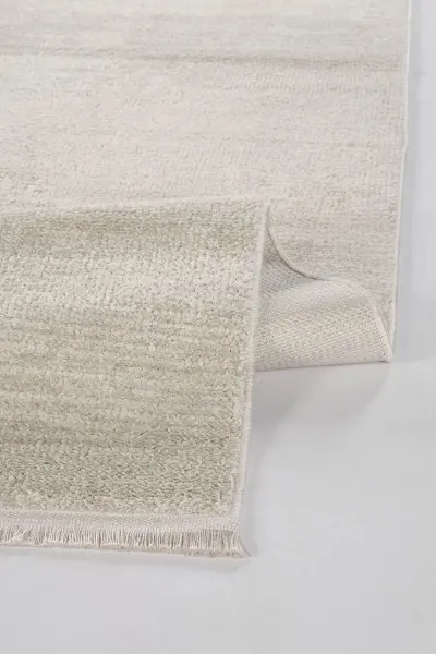 Peru Serisi Krem Renk Yumuşak Dokulu Makine Halısı AP-8421